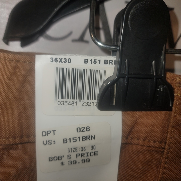 Carhartt Brown Canvas Work Dungarees - Picture 4 of 5